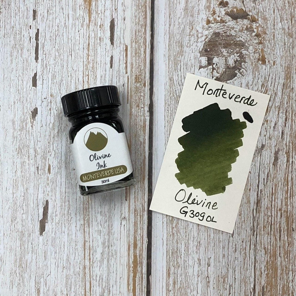 Monteverde 30ml Ink Bottle Olivine, Monteverde, Ink Bottle, monteverde-30ml-ink-bottle-olivine, G309, Green, Ink & Refill, Ink bottle, Monteverde, Monteverde Ink Bottle, Monteverde Refill, Pen Lovers, Cityluxe