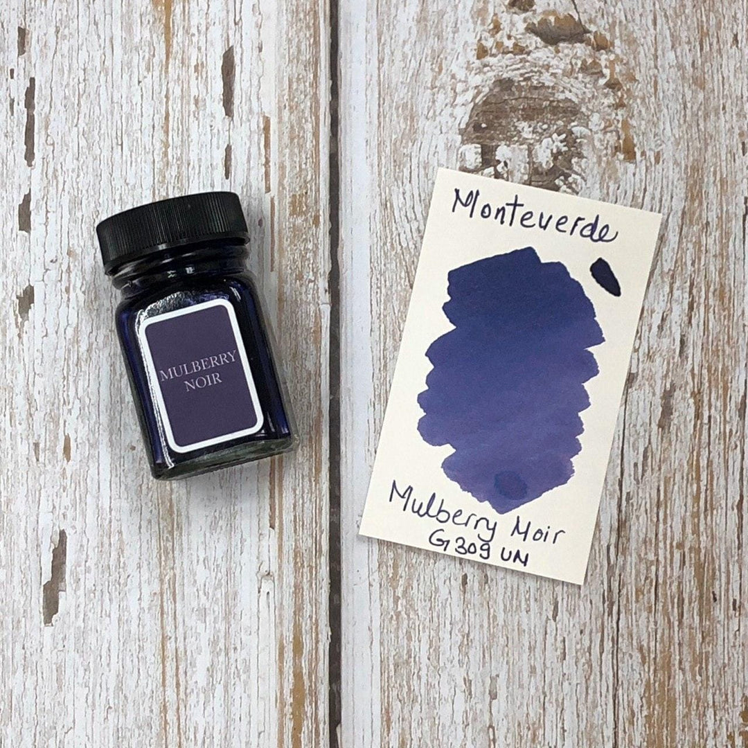 Monteverde 30ml Ink Bottle Mulberry-Noir, Monteverde, Ink Bottle, monteverde-30ml-ink-bottle-mulberry-noir, Blue, G309, Ink &amp; Refill, Ink bottle, Monteverde, Monteverde Ink Bottle, Monteverde Refill, Pen Lovers, Cityluxe