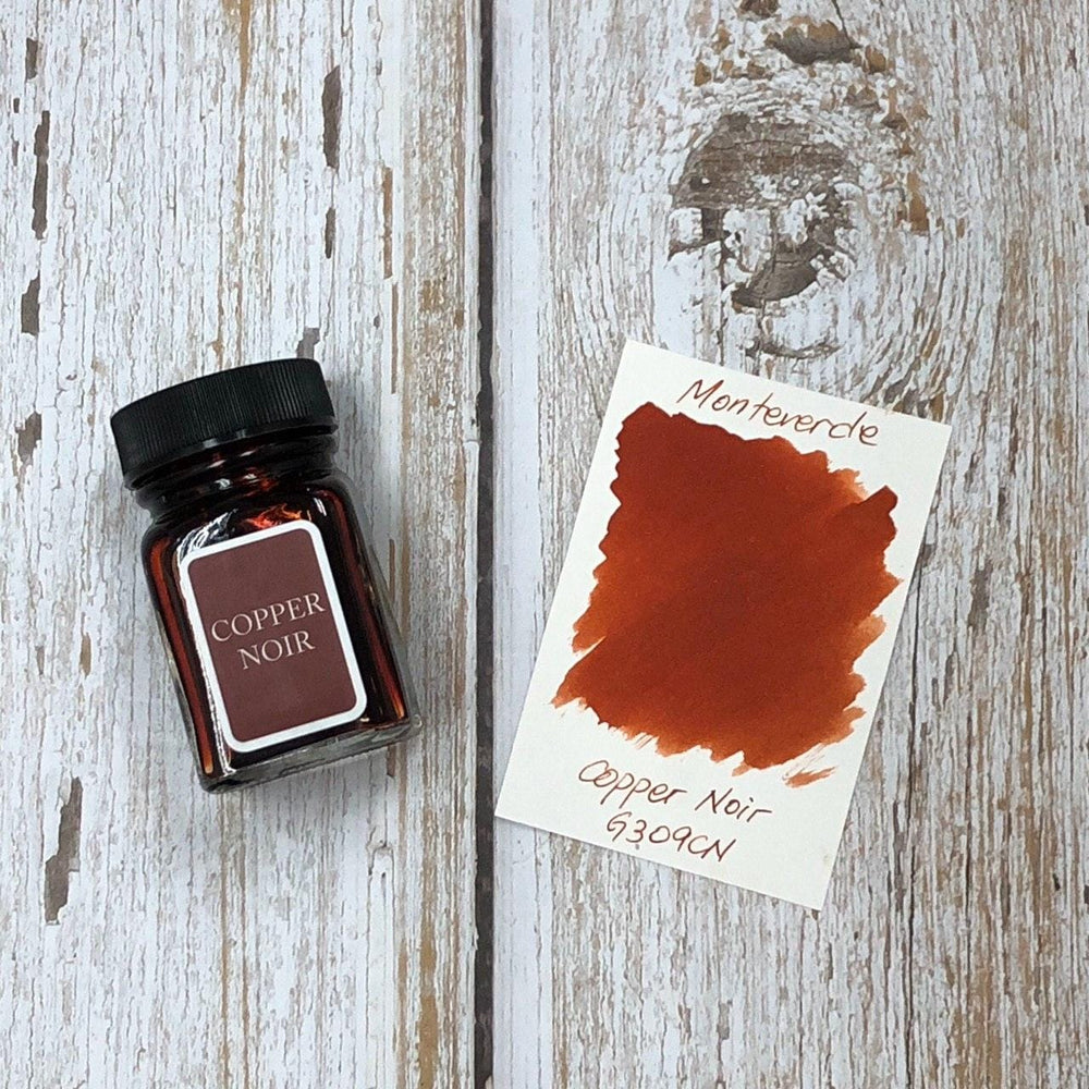 Monteverde 30ml Ink Bottle Copper-Noir, Monteverde, Ink Bottle, monteverde-30ml-ink-bottle-copper-noir, Brown, G309, Ink & Refill, Ink bottle, Monteverde, Monteverde Ink Bottle, Monteverde Refill, Pen Lovers, Cityluxe