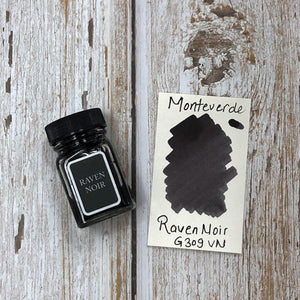 Monteverde 30ml Ink Bottle Raven-Noir, Monteverde, Ink Bottle, monteverde-30ml-ink-bottle-raven-noir, Black, G309, Ink & Refill, Ink bottle, Monteverde, Monteverde Ink Bottle, Monteverde Refill, Pen Lovers, Cityluxe