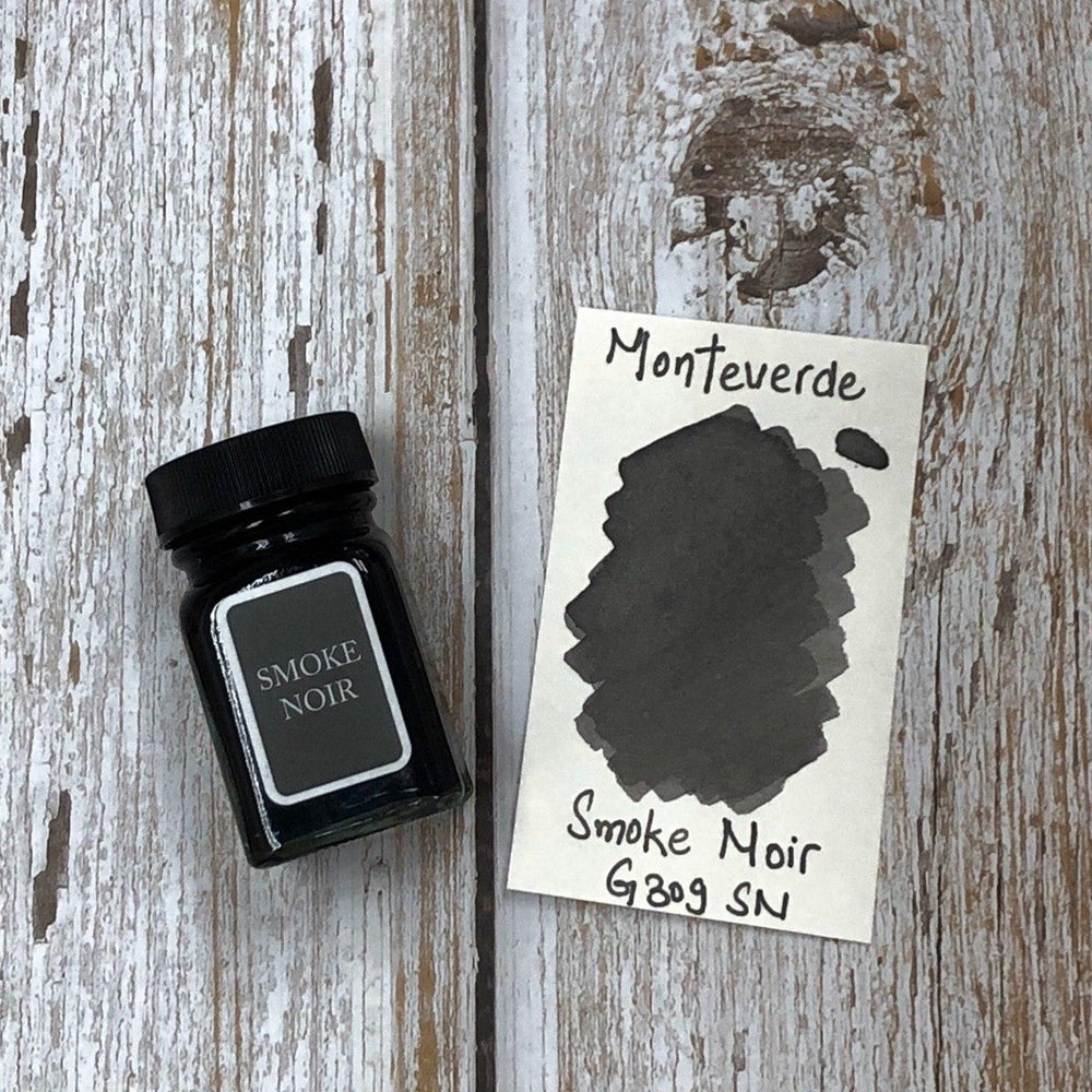 Monteverde 30ml Ink Bottle Smoke-Noir, Monteverde, Ink Bottle, monteverde-30ml-ink-bottle-smoke-noir, G309, Grey, Ink & Refill, Ink bottle, Monteverde, Monteverde Ink Bottle, Monteverde Refill, Pen Lovers, Cityluxe