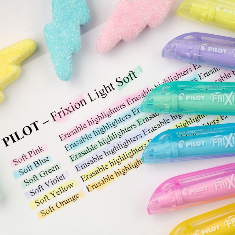 6 Colors x Pilot SFL-60SL-6C FriXion Erasable Highlighter Highlighting  Markers