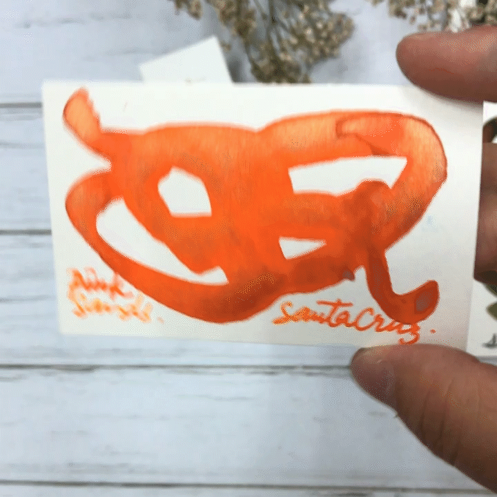 Vinta Inks 30ml Ink Bottle Pink Sands, Shimmer (Santa Cruz 1983), Vinta Inks, Ink Bottle, vinta-inks-30ml-ink-bottle-pink-sands-shimmer-santa-cruz-1983, Inktober22, Orange, shimmering, Cityluxe