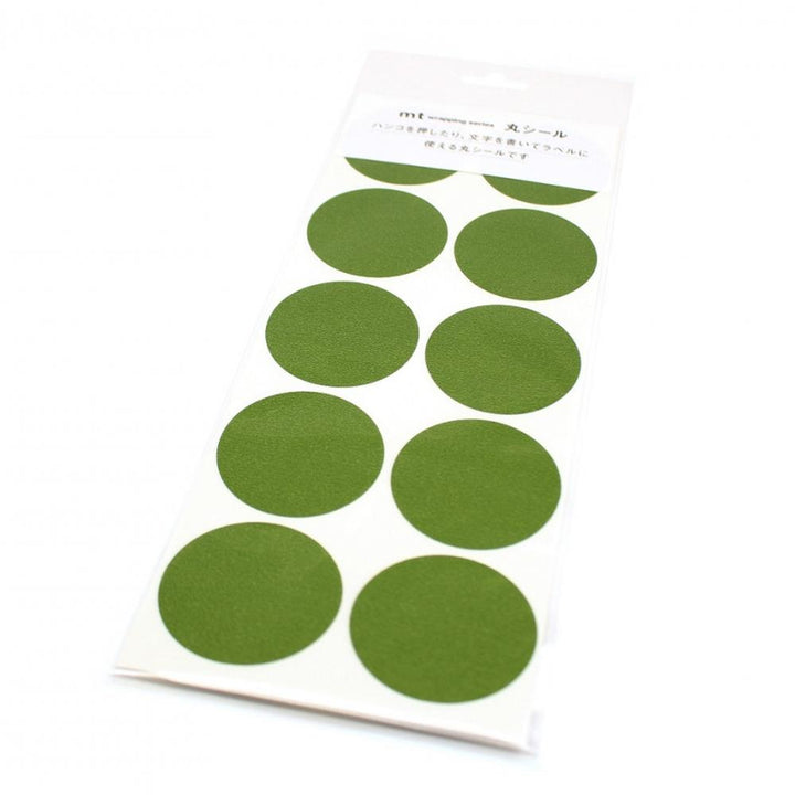 MT Wrapping Series x Round Sticker Matte Olive Green 30m, MT Tape, Washi Tape, mt-wrapping-series-x-round-sticker-matte-olive-green-30m, 30m, Green, MT 2022 Summer, MT Wrap, New August, New September, Round sticker, Cityluxe