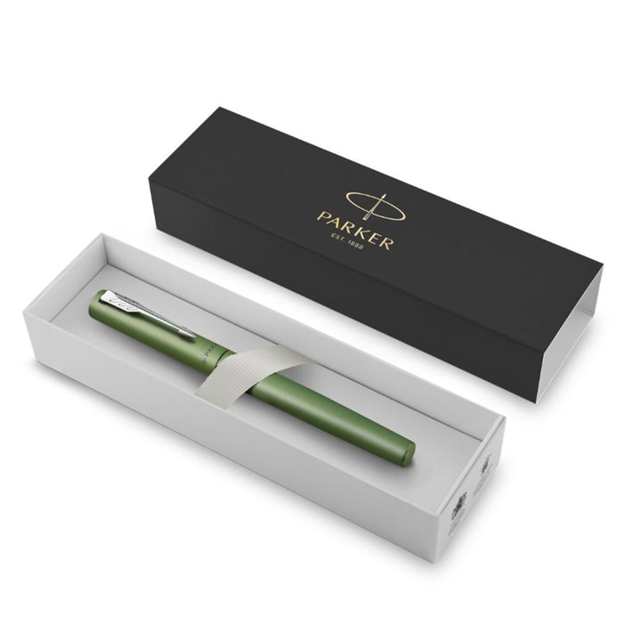 Parker Vector XL Rollerball Pen in Green — Parker rollerball pen — fluid gel ink writing instrument, at Cityluxe Singapore