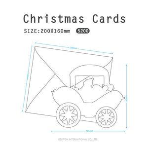 D'Won 3D Christmas Pop-Up Santa's Carriage Card, D'Won, Greeting Cards, dwon-3d-christmas-pop-up-santas-carriage-card, 3D cards, Christmas cards, Christmas night, D'Won, greeting cards, Pop up card, Cityluxe