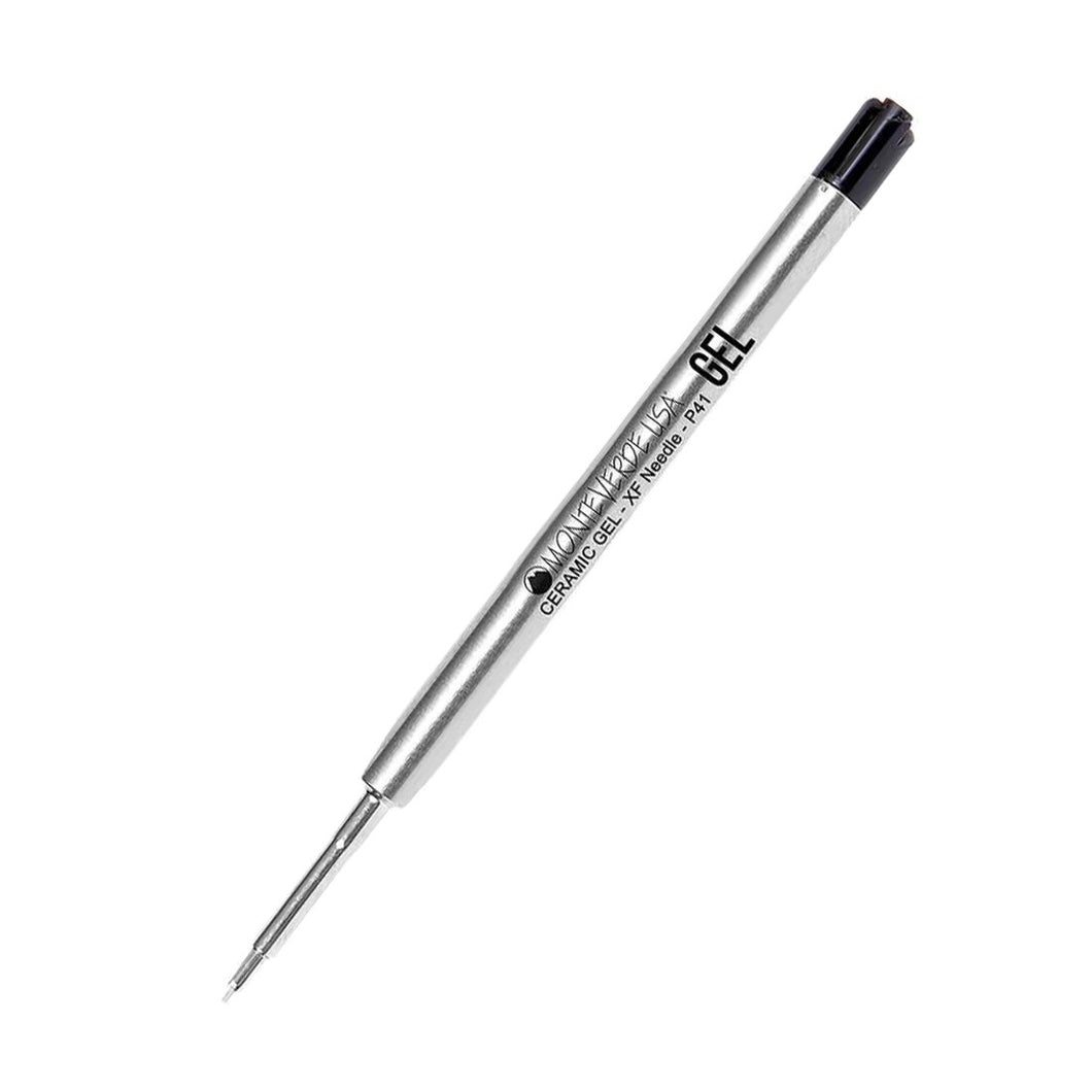 Monteverde Capless Gel Refill To Fit Parker Ballpoint Pen (Pack of 2) - Black, Extra Fine
