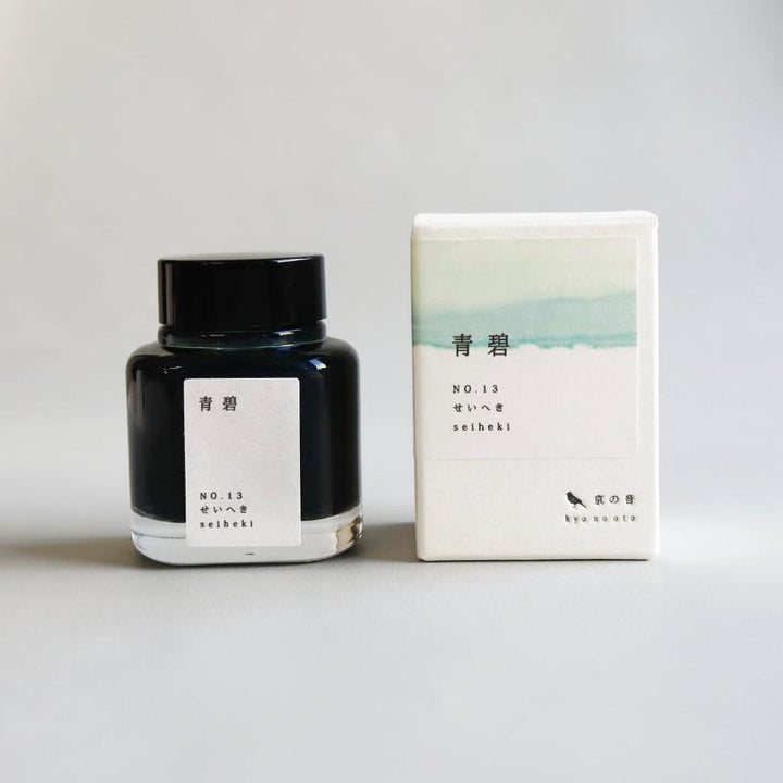 Kyoto Ink Kyo-no-oto Seiheki 40ml Bottled Ink, Kyoto Ink, Ink Bottle, kyoto-ink-kyo-no-oto-seiheki-40ml-bottled-ink, 40ml, Blue Green, Ink &amp; Refill, Ink bottle, Kyoto, New November, Pen Lovers, shiheki, Cityluxe