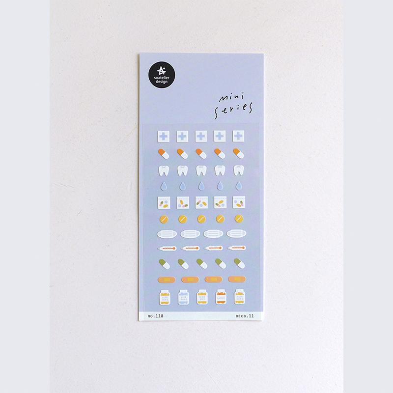 Suatelier Sticker 118 Deco.11 Health Mini Series, Suatelier, Sticker, suatelier-sticker-118-deco-11-health-mini-series, For Crafters, Mini Series, New January, Stickers, Suatelier, Cityluxe
