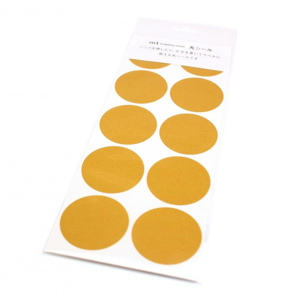 MT Wrapping Series x Round Sticker Matte Mustard 30m, MT Tape, Washi Tape, mt-wrapping-series-x-round-sticker-matte-mustard-30m, 30m, MT 2022 Summer, MT Wrap, Mustard, New August, New September, Round sticker, Yellow, Cityluxe