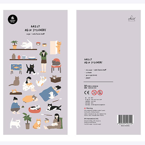 Suatelier Sticker Cats Have Staff, Suatelier, Sticker, suatelier-sticker-cats-have-staff, Cats, For Crafters, New January, Stickers, Suatelier, Cityluxe