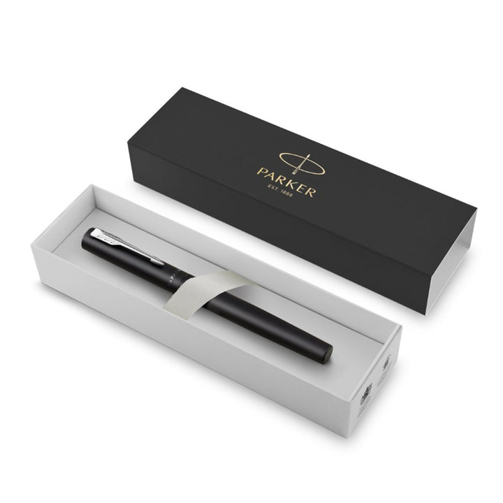 Parker Vector XL Rollerball Pen in Black — Parker rollerball pen — fluid gel ink writing instrument, at Cityluxe Singapore