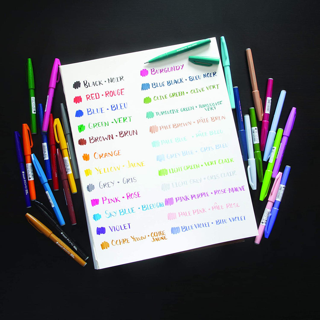 Pentel Touch Brush Sign Pen 6 Pieces Set II, Pentel, Brush Pen, pentel-touch-brush-sign-pen-6-pieces-set-ii, Multicolour, Cityluxe