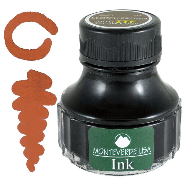 Load image into Gallery viewer, 90ml Ink Bottle Brown, Monteverde, Ink Bottle, 90ml-ink-bottle-brown, Brown, G308, Ink &amp; Refill, Ink bottle, Monteverde, Monteverde Ink Bottle, Monteverde Refill, Pen Lovers, Cityluxe
