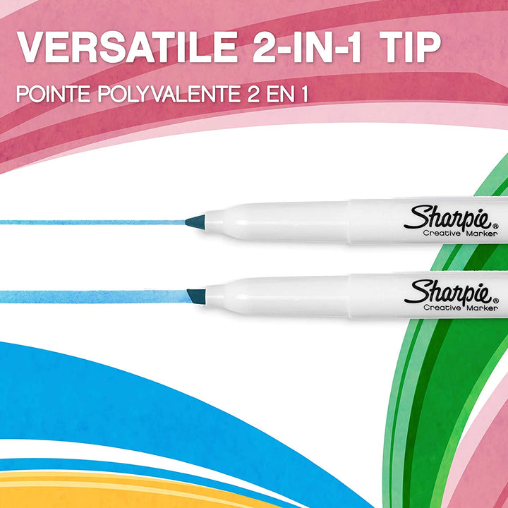 Sharpie S-Note Chisel Tip Creative Markers (Pack of 4) — side view