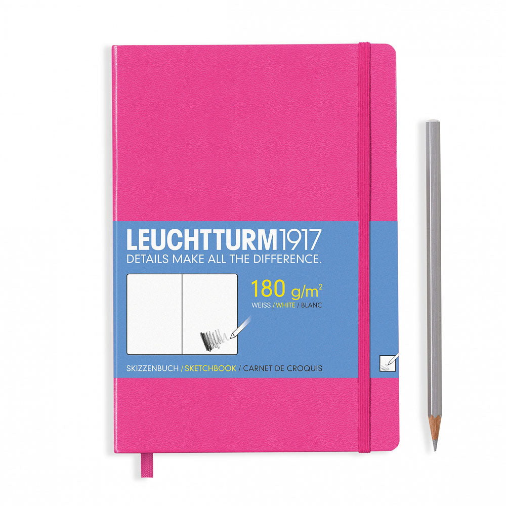 Leuchtturm1917 Hardcover A5 Medium Sketchbook New Pink, Leuchtturm1917, Notebook, leuchtturm1917-hardcover-a5-medium-sketchbook-new-pink, Blank, Bullet Journalist, Leuchtturm1917, notebook emboss, Pink, Cityluxe