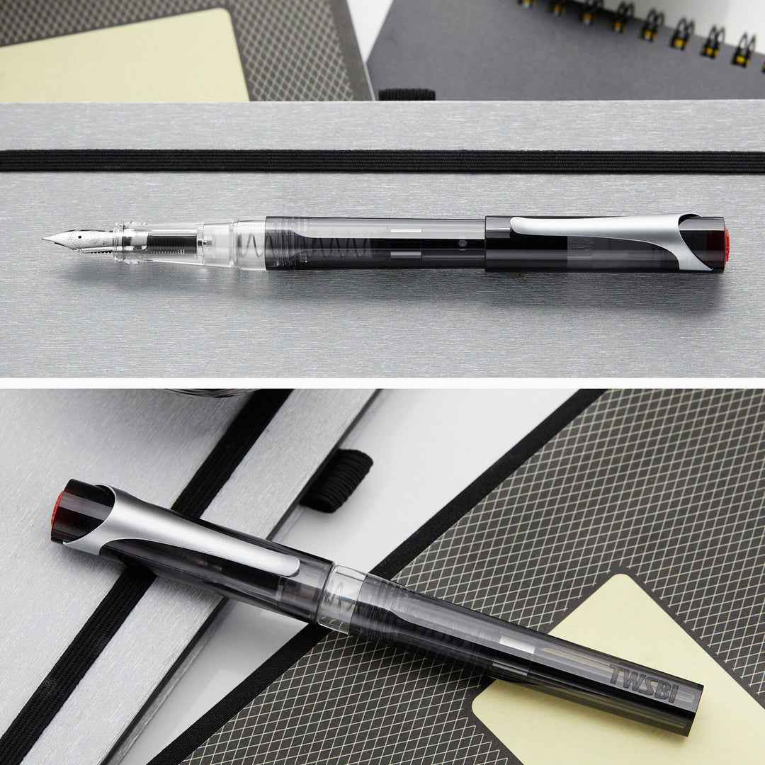 TWSBI SWIPE Fountain Pen Smoke — flat lay