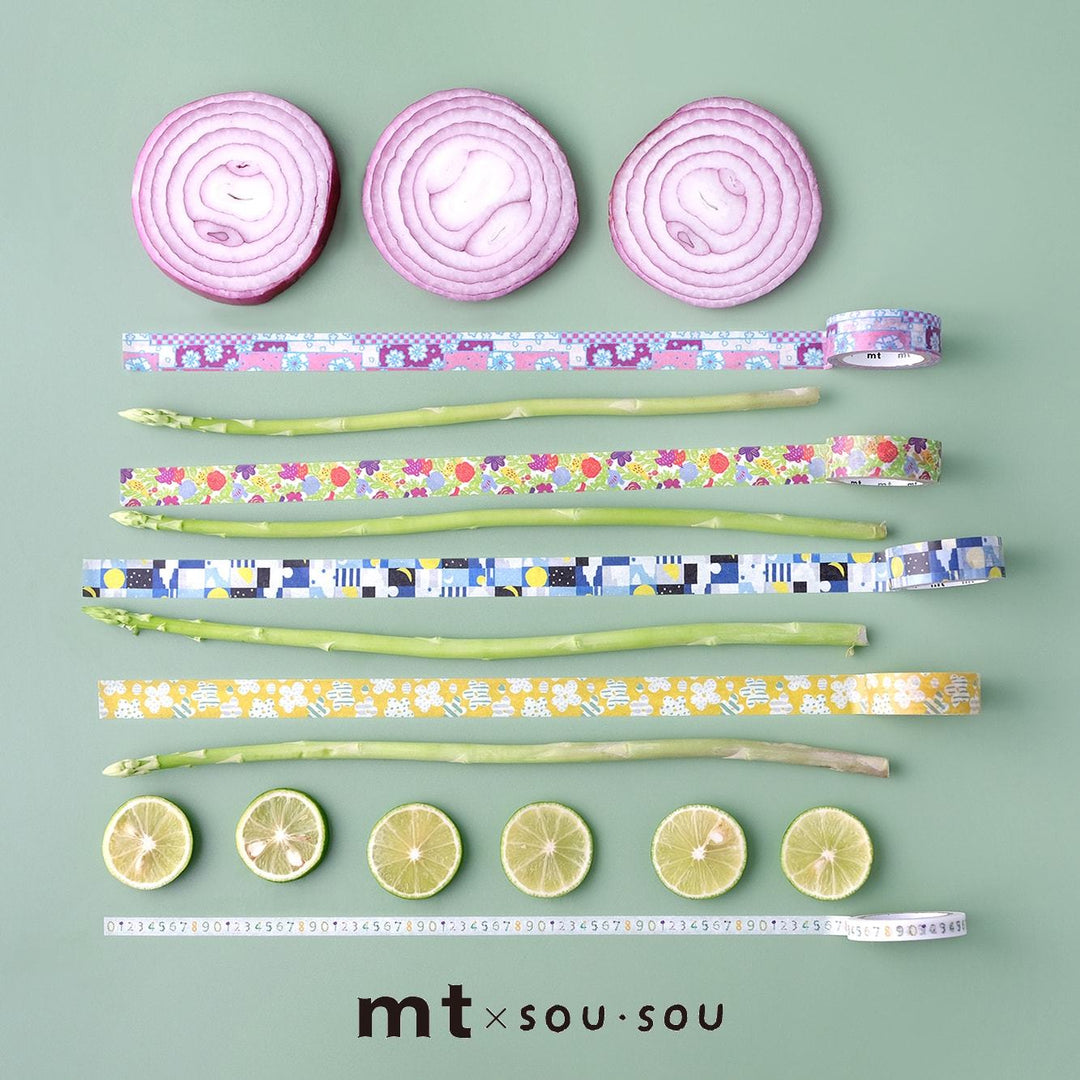 MT x SOU・SOU Washi Tape Blooming, MT Tape, Washi Tape, mt-x-sou-sou-washi-tape-blooming, mt2021aw, Cityluxe