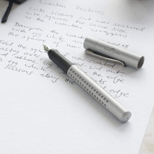 Faber-Castell Grip 2011 Fountain Pen Silver, Faber-Castell, Fountain Pen, faber-castell-grip-2011-fountain-pen-silver, can be engraved, Fine Writing, Silver, Cityluxe
