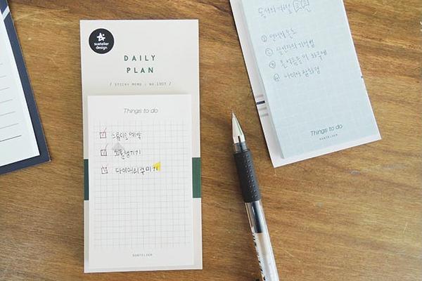 Suatelier Daily Plan Sticky Memo Pink, Suatelier, Sticky Memo, suatelier-daily-plan-sticky-memo, , Cityluxe