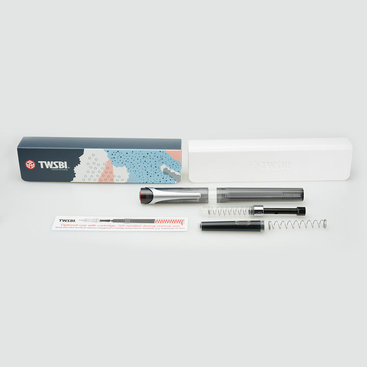 TWSBI SWIPE Fountain Pen Smoke — flat lay