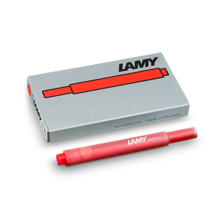 Lamy T10 Ink Cartridges (Pack of 5), Lamy, Ink Cartridge, lamy-t10-ink-cartridges-pack-of-5, Black, Blue, Green, Purple, Red, Yellow, Cityluxe