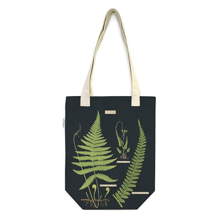 Cavallini Tote Bag Ferns — side view
