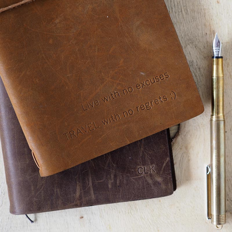 Traveler's Notebook Starter Kit Embossing, Cityluxe, Emboss, travelers-notebook-embossing, notebook-personalise, Cityluxe
