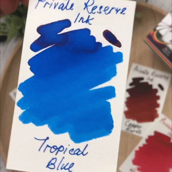 Private Reserve 60ml Ink Bottle Tropical Blue — cap detail