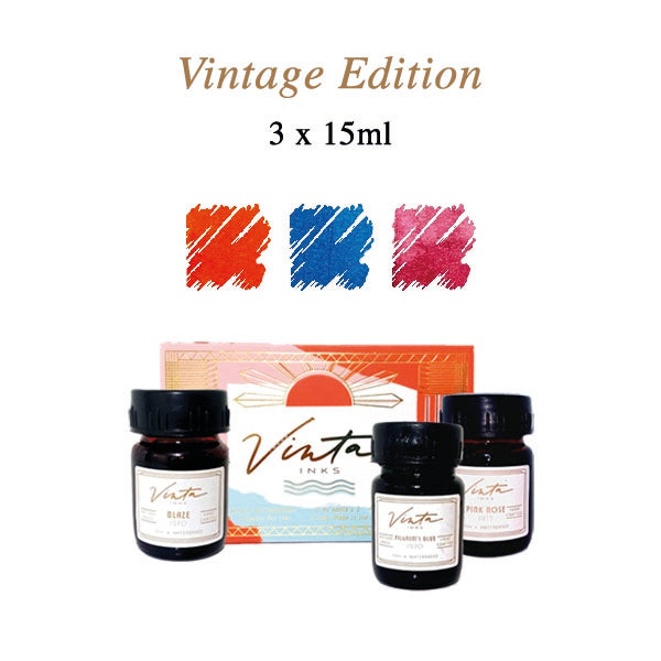 Load image into Gallery viewer, Vinta Inks Vintage Collection Set of 3, Vinta Inks, Ink Bottle, vinta-inks-vintage-collection-set-of-3, Inktober22, Multicolour, Cityluxe

