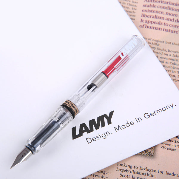 Lamy Vista Fountain Pen — writing at an angle