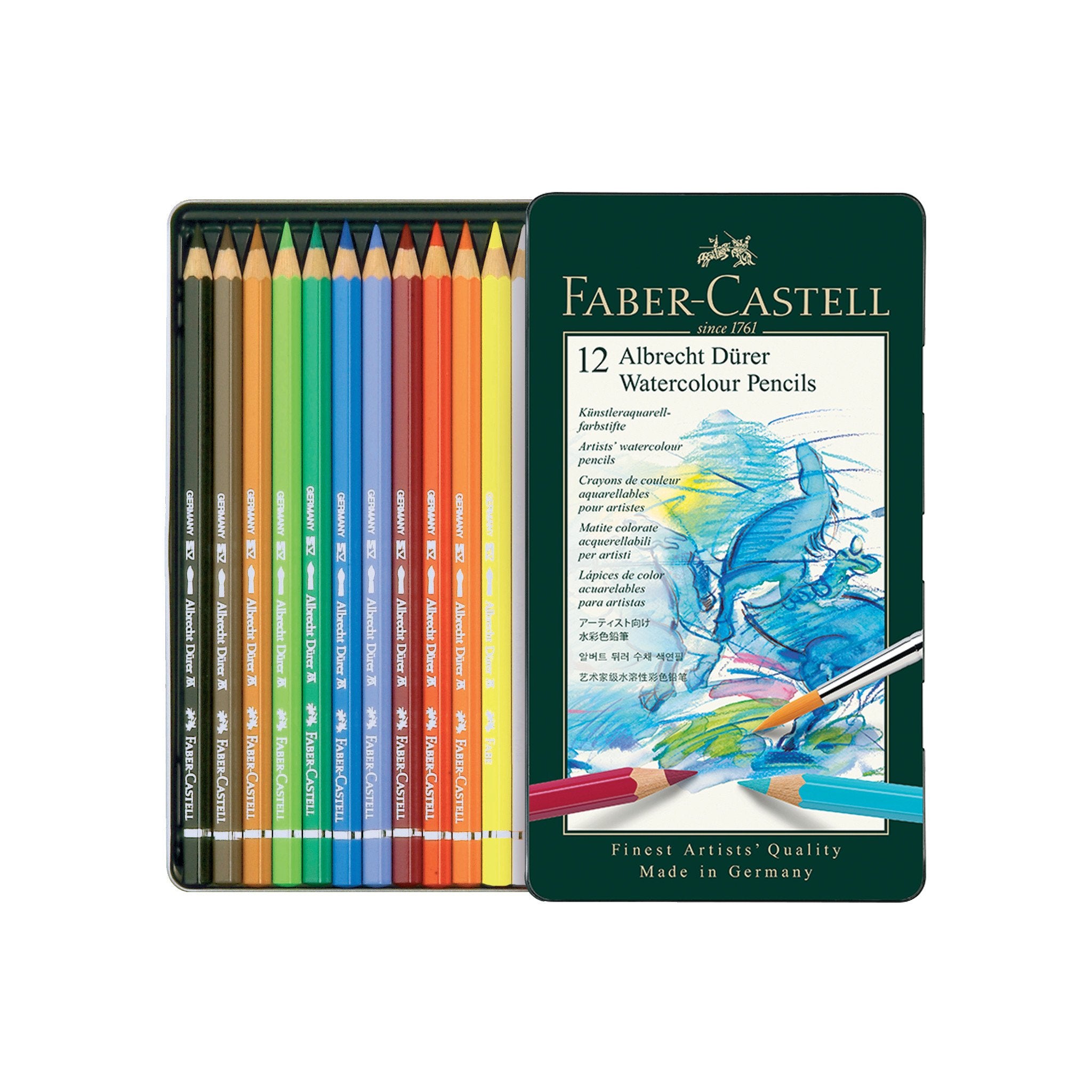 ファーバーカステル ポリクロモス アーティスト水彩色鉛筆 12本セット