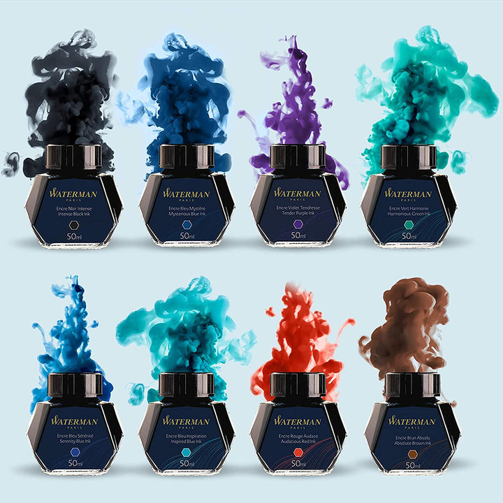 Waterman 50ml Ink Bottle, Waterman, Ink Bottle, waterman-50ml-ink-bottle, Black, Blue, Cityluxe
