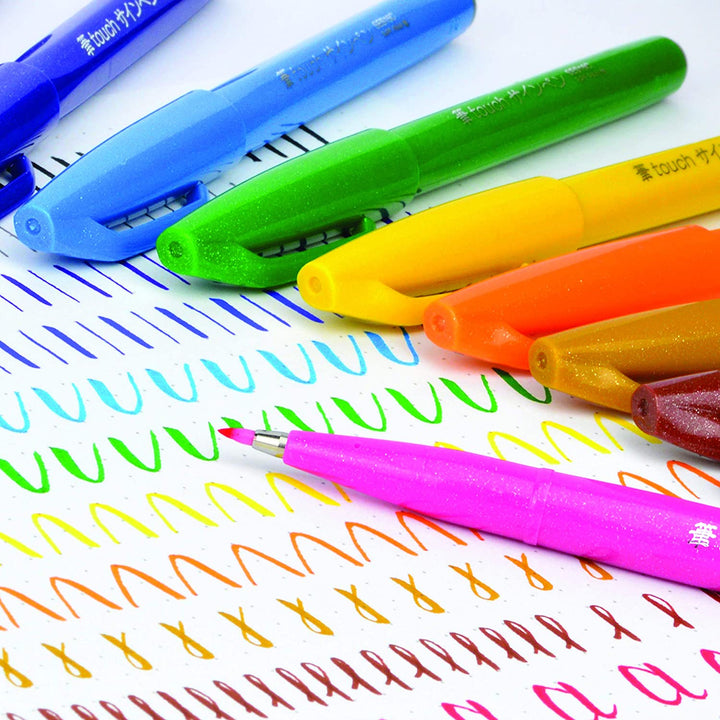 Pentel Touch Brush Sign Pen 6 Pieces Set II, Pentel, Brush Pen, pentel-touch-brush-sign-pen-6-pieces-set-ii, Multicolour, Cityluxe